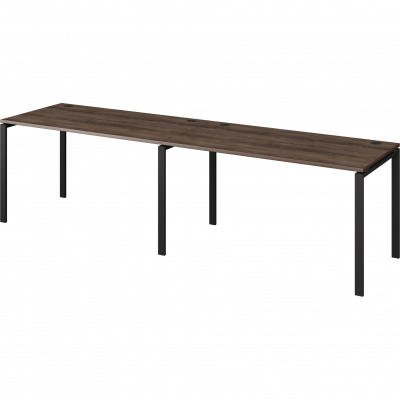 Бенч линейный на 2 рабочих места Арго-М АМБЛ-002 Лагос/Антрацит (2400x730x760)