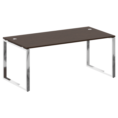 Metal System Direct Стол рабочий руковод. О-обр. м/к БО.СРР-5.9 Венге Цаво/Нержавеющая Сталь 1800*90