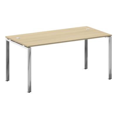 Metal System Direct Стол рабочий руковод. П-обр. м/к БП.СРР-4.8 Акация Лорка/Нержавеющая Сталь 1600*