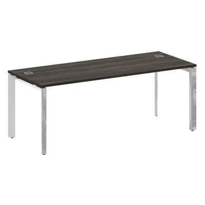 Onix Direct Lux Стол руководителя П-обр. м/к M-O.MP-SRR-6.8 Дуб Мали/Нержавеющая Сталь/Хром 1980*800