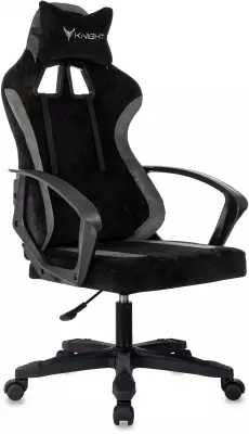 Кресло игровое Knight Optimum черный/серый крестов. пластик
