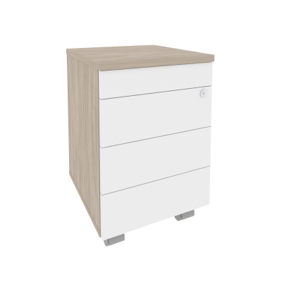 Onix Direct Тумба мобильная (TIP-ON) O.TM-3 TIP Дуб Аттик/Белый Бриллиант 432*460*633