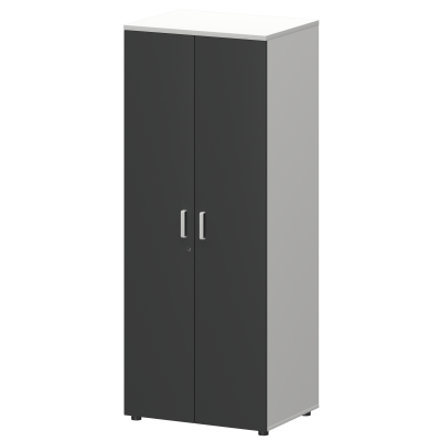 Шкаф для одежды Смарт СМШ-58-6ШД Тип1 Белый/Графит (792x594x1990)