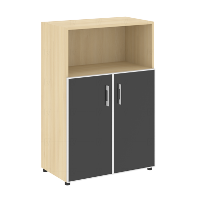 Yalta Шкаф LT.ST-2.2 R black Акация Лорка/Стекло Black 800*450*1195