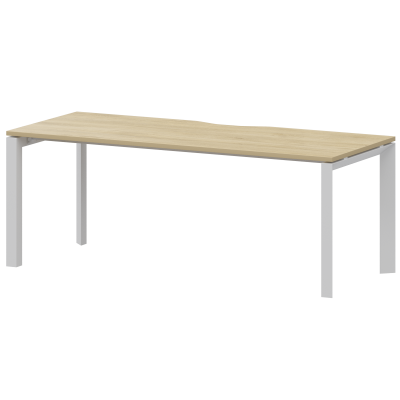 Стол на металлокаркасе Аргентум-МП НТМП.П-180 Баттл Рок/Белый (1800x730x750)