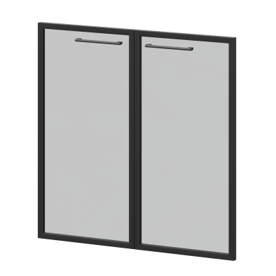 Фасады рамочные стеклянные Кортез KZF-28RS(Ч) Тонированный (784x20x780)