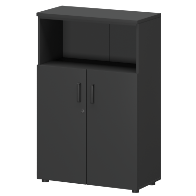 Шкаф Смарт СМШ-38Д2 Графит (792x380x1215)