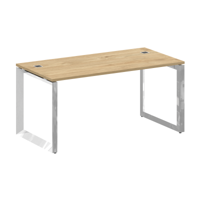 Onix Direct Lux Стол руководителя О-обр. м/к M-O.MO-SRR-4.8 Тиквуд Светлый/Нержавеющая Сталь/Хром 15