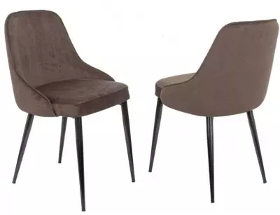 Стул для дома Бюрократ CH-K3_2 комплект 2шт коричневый Light 10 металл черный на ножках (CH-K3_1/LT10_2)