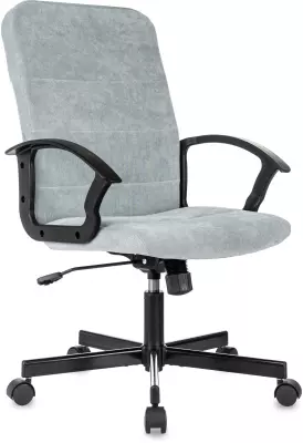 Кресло Бюрократ Triest Fabric серо-голубой Light-28 крестов. металл черный