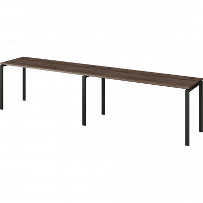 Бенч линейный на 2 рабочих места Арго-М АМБЛ-005.60 Лагос/Антрацит (3600x600x760)