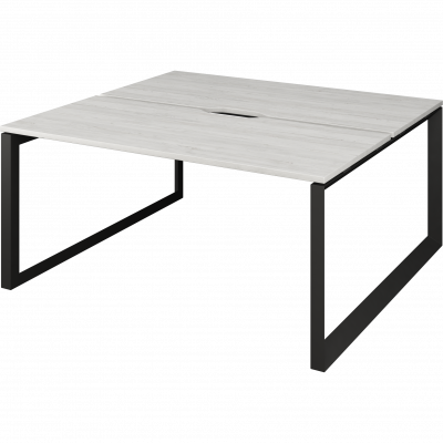 Бенч двойной на 2 рабочих места на металлокаркасе Аргентум-МП НТМП.О.Б2-140 Сосна винтер/Антрацит (1400x1496x750)