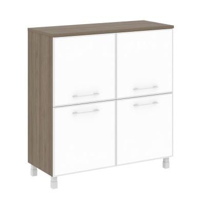 Yalta Шкаф квадратный LT.SD-1.2 R white Вяз Благородный/Стекло White 1098*452*1168