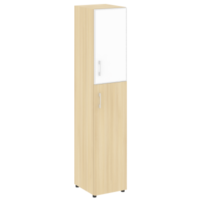 Yalta Шкаф узкий LT.SU-1.7 R (R) white Акация Лорка/Стекло White 400*450*1987