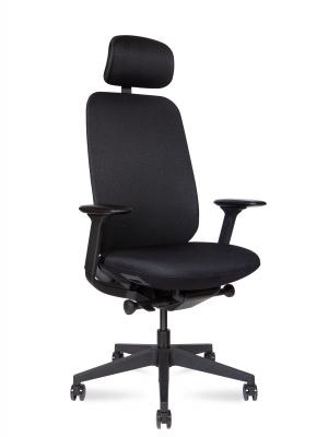 Кресло офисное / Nobel black / черная сетка / черный пластик /  база черная