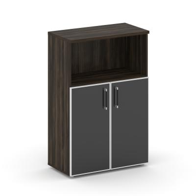 Shift Шкаф средний широкий SK.ST-2.2R black Дуб Мали/Стекло Black 800*420*1207