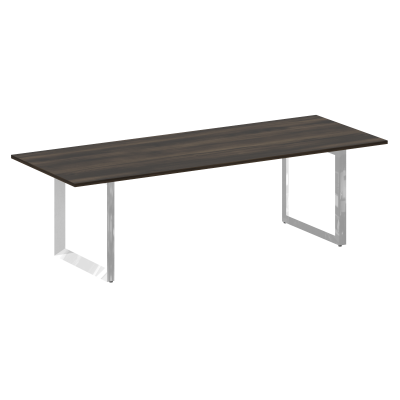 Onix Direct Lux Стол переговорный О-обр. м/к M-O.MO-PRG-25 Дуб Мали/Нержавеющая Сталь/Хром 2580*980*