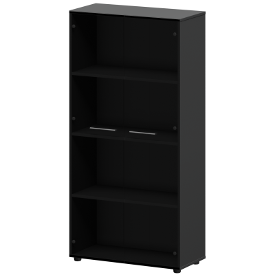 Шкаф высокий со стеклом Кортез СМШ48S Графит (792x380x1595)