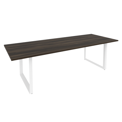 Onix Direct Стол переговорный на О-образном м/к O.MO-PRG-25 Дуб Мали/Металл Белый 2580*980*750