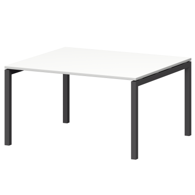 Стол переговорный на металлокаркасе Смарт СМСП-П-18.123.Пр50 Белый/Антрацит (1800x1236x750)