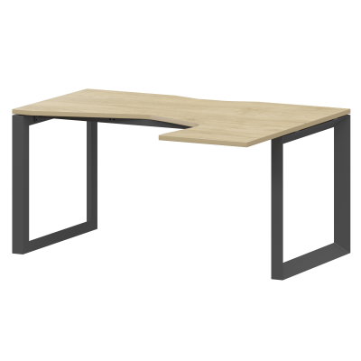 Стол эргономичный правый на металлокаркасе Аргентум-МП НТМП.О-040.ПР Баттл Рок/Антрацит (1400x1100x750)