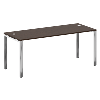 Metal System Direct Стол рабочий руковод. П-обр. м/к БП.СРР-5.7 Венге Цаво/Нержавеющая Сталь 1800*72
