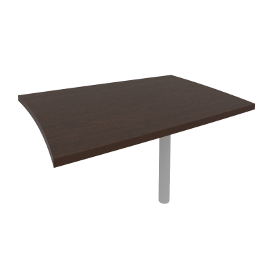 First Брифинг-приставка KB-1 Венге Цаво/Металл Серый 1204*904*765