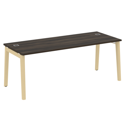 Onix Wood Direct Стол руководителя OW.SRR-6.8 Дуб Мали/Дуб Светлый/Металл Белый 1980*800*750