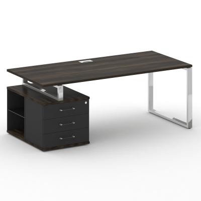 Shift Стол руководителя с опорной тумбой, левый SK.SRT-200 (L) Дуб Мали/Антрацит 2000*904*753