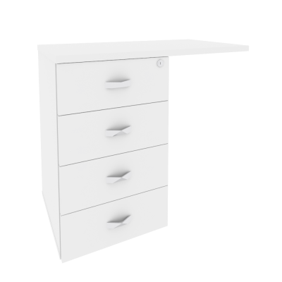 Onix Direct Тумба приставная (универсальная л/пр) O.TPU-4 Белый Бриллиант 842*460*750