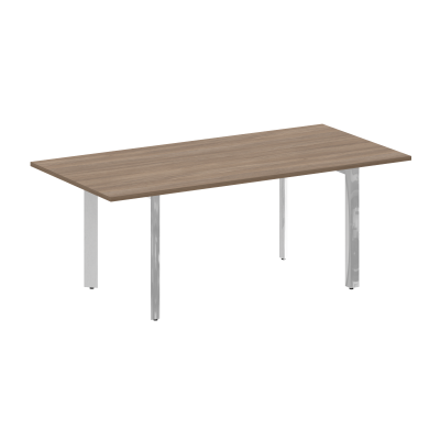 Onix Direct Lux Стол переговорный П-обр. м/к M-O.MP-PRG-19 Дуб Аризона/Нержавеющая Сталь/Хром 1980*9