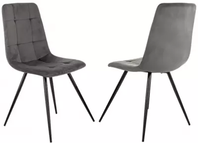 Стул для дома Бюрократ CH-K1_2 комплект 2шт т.серый Holland 18 металл черный на ножках (CH-K1_1/HL18_2)