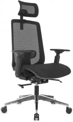 Кресло эргономичное Бюрократ MC-1015-H черный сетка с подголов. крестов. алюминий