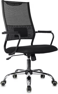 Кресло руководителя Бюрократ CH Balance SL черный Elastic-102 сетка/ткань крестов. металл хром