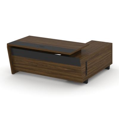 Corner Стол руководителя с тумбой COR.SRT-18 (L) Орех Лоренцо/Графит/Металл Графит 1800*1800*750