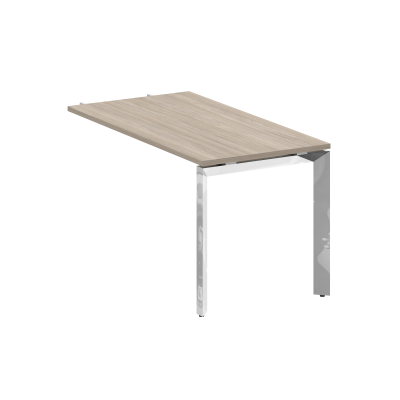 Onix Direct Lux Брифинг-приставка П-обр. м/к M-O.MP-BR-13 Дуб Аттик/Нержавеющая Сталь/Хром 1380*720*