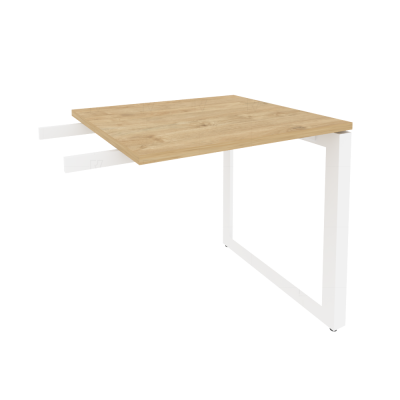 Onix Direct Брифинг-приставка на О-образном м/к O.MO-BR-7 Тиквуд Светлый/Металл Белый 780*720*750