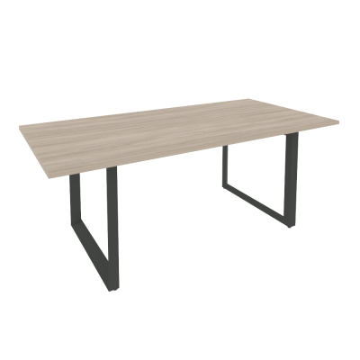 Onix Direct Стол переговорный на О-образном м/к O.MO-PRG-19 Дуб Аттик/Металл Антрацит 1980*980*750