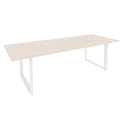 Onix Direct Стол переговорный на О-образном м/к O.MO-PRG-25 Денвер Светлый/Металл Белый 2580*980*750