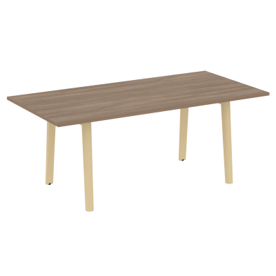 Onix Wood Direct Стол переговорный OW.PRG-19 Дуб Аризона/Дуб Светлый/Металл Белый 1980*980*750