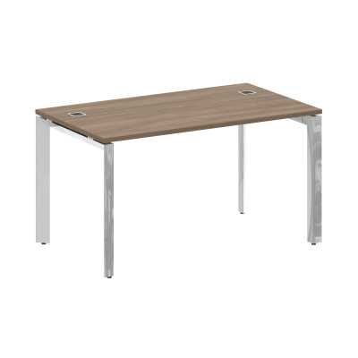 Onix Direct Lux Стол руководителя П-обр. м/к M-O.MP-SRR-3.8 Дуб Аризона/Нержавеющая Сталь/Хром 1380*