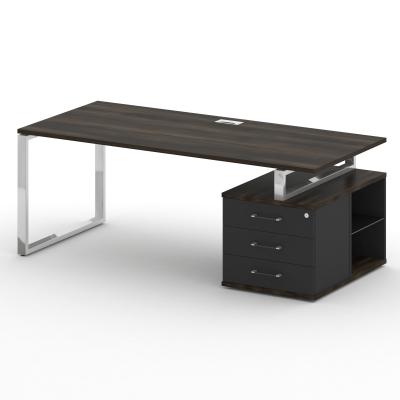 Shift Стол руководителя с опорной тумбой, правый SK.SRT-200 (R) Дуб Мали/Антрацит 2000*904*753