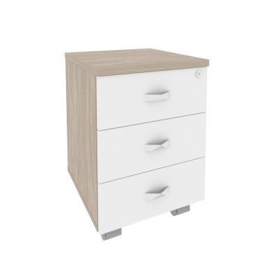 Onix Direct Тумба мобильная O.TM-3 Дуб Аттик/Белый Бриллиант 432*460*611