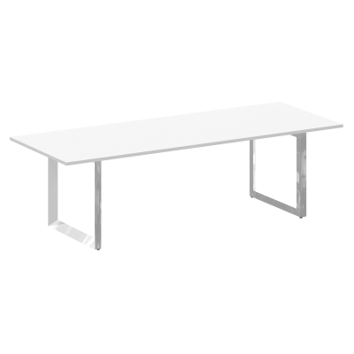 Onix Direct Lux Стол переговорный О-обр. м/к M-O.MO-PRG-25 Белый Бриллиант/Нержавеющая Сталь/Хром 25