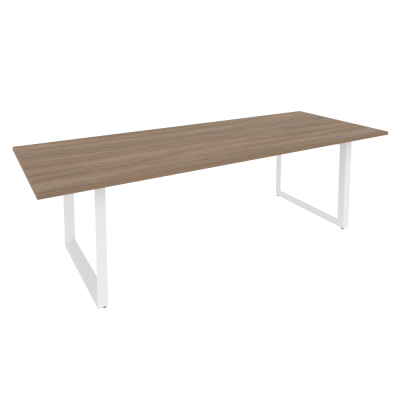 Onix Direct Стол переговорный на О-образном м/к O.MO-PRG-25 Дуб Аризона/Металл Белый 2580*980*750