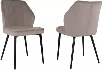 Стул для дома Бюрократ CH-K5_2 комплект 2шт т.бежевый Holland 61 металл черный на ножках (CH-K5_1/HL61_2)
