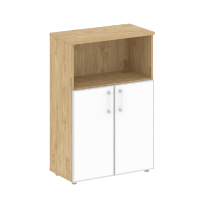 Shift Шкаф средний широкий SK.ST-2.2R white Тиквуд Светлый/Стекло White 800*420*1207