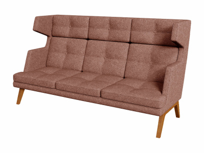 Диван 3-местный высокий, Беверли, Bev3H, dream_12, ткань: микровелюр