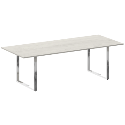 Metal System Direct Стол перег. О-обр. м/к БО.ПРГ-240 Дуб Наварра/Нержавеющая Сталь 2400*1000*750