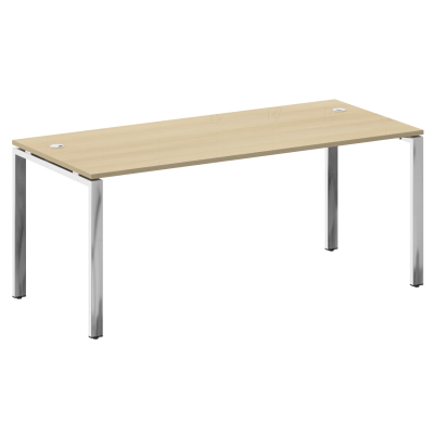 Metal System Direct Стол рабочий руковод. П-обр. м/к БП.СРР-5.8 Акация Лорка/Нержавеющая Сталь 1800*